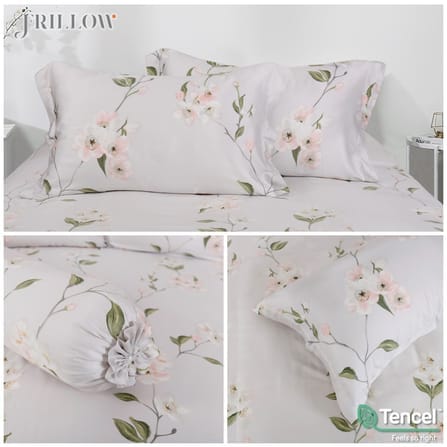 ชุดผ้าปูที่นอน 3.5 ฟุต (3 ชิ้น) FRILLOW TENCEL™ 1180TC สี LADY BLOOM_7